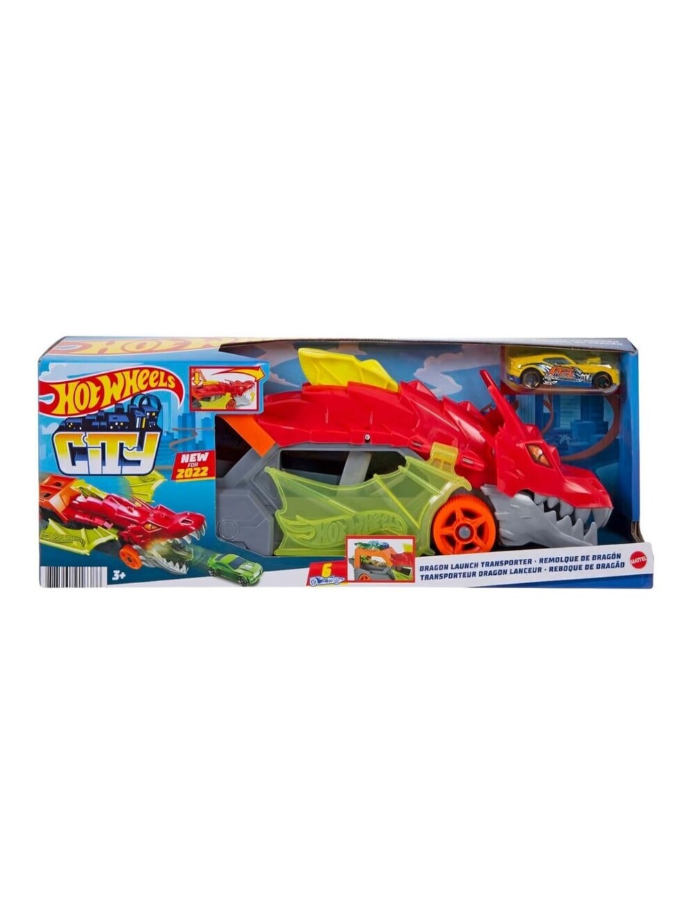 New Hot Wheels City Dragon Launch Transporter Toy Car Carrier and Launcher